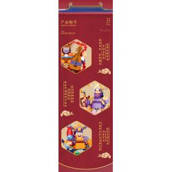 HAPPY BUILD SHINEYU XINYU YC-32017 32017 YC32017 non  TỨ THIÊN VƯƠNG DUOWEN KING JIGUO GUANGMU GROWTH bộ đồ chơi xếp lắp ráp ghép mô hình Movie & Game Phim Và Trò Chơi