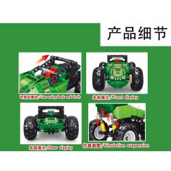 TA GAOLE T1025 1025 non  XE CÁ SẤU LÙI bộ đồ chơi xếp lắp ráp ghép mô hình  Kỹ Thuật Công Nghệ Cao Mô Hình Phương Tiện 440 khối