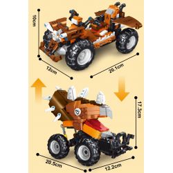 TA GAOLE T1024 1024 non  TRICERATOPS LÙI XE bộ đồ chơi xếp lắp ráp ghép mô hình  Kỹ Thuật Công Nghệ Cao Mô Hình Phương Tiện 432 khối