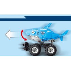 TA GAOLE T1023 1023 non  XE CÁ MẬP KÉO LÙI bộ đồ chơi xếp lắp ráp ghép mô hình  Kỹ Thuật Công Nghệ Cao Mô Hình Phương Tiện 443 khối