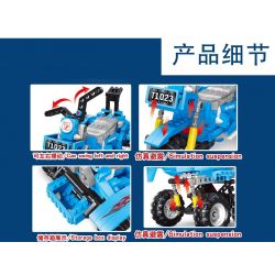 TA GAOLE T1023 1023 non  XE CÁ MẬP KÉO LÙI bộ đồ chơi xếp lắp ráp ghép mô hình  Kỹ Thuật Công Nghệ Cao Mô Hình Phương Tiện 443 khối