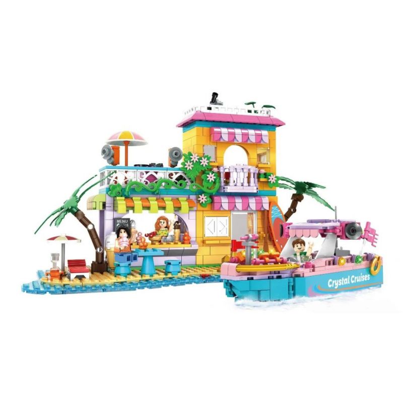 WOMA C0242 0242 non  THÀNH PHỐ ƯỚC MƠ bộ đồ chơi xếp lắp ráp ghép mô hình City FAIRY LAND 856 khối