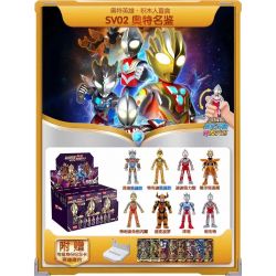 BLOKS 71208 non  SÁCH SIÊU NỔI TIẾNG PHIÊN BẢN TỎA SÁNG SV-02 CHIẾU VŨ TRỤ 8 LOẠI bộ đồ chơi xếp lắp ráp ghép mô hình Ultraman Vệ Binh Vũ Trụ Siêu Nhân Điện Quang