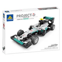 Kazi KY6104 6104 non  DỰ ÁN XE HƠI NỔI TIẾNG ĐUA BENZ F1 KÉO bộ đồ chơi xếp lắp ráp ghép mô hình 340 khối