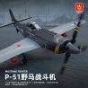 WANGE 4006 non  MÁY BAY CHIẾN ĐẤU P-51 MUSTANG bộ đồ chơi xếp lắp ráp ghép mô hình Military Army MUSTANG FIGHTER Quân Sự Bộ Đội 258 khối