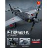 WANGE 4006 non  MÁY BAY CHIẾN ĐẤU P-51 MUSTANG bộ đồ chơi xếp lắp ráp ghép mô hình Military Army MUSTANG FIGHTER Quân Sự Bộ Đội 258 khối