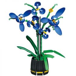 DK 3010 non  MÀU XANH CHUNLAN bộ đồ chơi xếp lắp ráp ghép mô hình Flowers SPRING ORCHID Hoa 638 khối