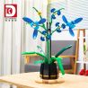 DK 3010 non  MÀU XANH CHUNLAN bộ đồ chơi xếp lắp ráp ghép mô hình Flowers SPRING ORCHID Hoa 638 khối