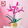 DK 3009 non  HOA LAN HỒ ĐIỆP ĐỎ bộ đồ chơi xếp lắp ráp ghép mô hình Flowers COLD ORCHID 608 khối