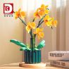 DK 3008 non  LAN HỒ ĐIỆP VÀNG bộ đồ chơi xếp lắp ráp ghép mô hình Flowers DANCER ORCHID Hoa 636 khối