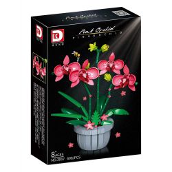 DK 3007 non  LAN HỒ ĐIỆP HỒNG bộ đồ chơi xếp lắp ráp ghép mô hình Flowers PINK ORCHID Hoa 698 khối