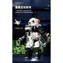 QIZHILE U0117 0117 non  GẤU TRÚC SWAT CÓ VŨ TRANG bộ đồ chơi xếp lắp ráp ghép mô hình Bionic Mechanics SPC Sinh Vật Máy