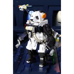 QIZHILE U0117 0117 non  GẤU TRÚC SWAT CÓ VŨ TRANG bộ đồ chơi xếp lắp ráp ghép mô hình Bionic Mechanics SPC Sinh Vật Máy