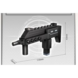 GUDI 40602 non  SÚNG TIỂU LIÊN UMP45 8 TỔ HỢP bộ đồ chơi xếp lắp ráp ghép mô hình Gun UNIVERSAL MACHINE PISTOL 45 351 khối