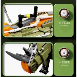 QIZHILE U0113 0113 non  ĐỊNH HƯỚNG NỔ TÊ GIÁC bộ đồ chơi xếp lắp ráp ghép mô hình Bionic Mechanics DIRECTIONAL DEMOLITION Sinh Vật Máy