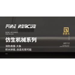 QIZHILE U0112 0112 non  VOI CƠ KHÍ CỨU HỎA bộ đồ chơi xếp lắp ráp ghép mô hình Bionic Mechanics FIRE RESCUE Sinh Vật Máy