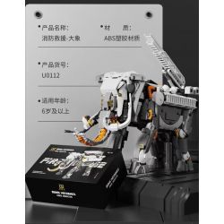 QIZHILE U0112 0112 non  VOI CƠ KHÍ CỨU HỎA bộ đồ chơi xếp lắp ráp ghép mô hình Bionic Mechanics FIRE RESCUE Sinh Vật Máy