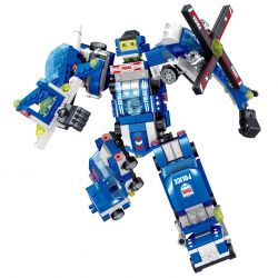 ZHEGAO QL0261 0261 non  ĐỘI CẢNH SÁT BẢO VỆ 8 TỔNG HỢP bộ đồ chơi xếp lắp ráp ghép mô hình Police