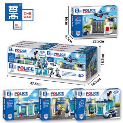 ZHEGAO QL0270 0270 non  SỞ CẢNH SÁT BOYANA 4 KẾT HỢP bộ đồ chơi xếp lắp ráp ghép mô hình Police 660 khối