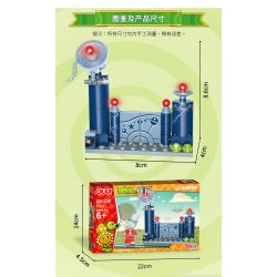 GUDI 60020 non  CẢNH THẾ GIỚI TƯƠNG LAI BỘ 6 KIỂU bộ đồ chơi xếp lắp ráp ghép mô hình Plants Vs Zombies Hoa Quả Nổi Giận 427 khối