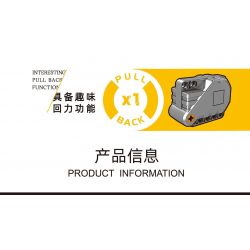 ZHEGAO QL0499 0499 non  XE ĐỊA HÌNH KÉO LÙI MÀU TRẮNG bộ đồ chơi xếp lắp ráp ghép mô hình  Kỹ Thuật Công Nghệ Cao Mô Hình Phương Tiện 664 khối