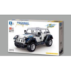 ZHEGAO QL0499 0499 non  XE ĐỊA HÌNH KÉO LÙI MÀU TRẮNG bộ đồ chơi xếp lắp ráp ghép mô hình  Kỹ Thuật Công Nghệ Cao Mô Hình Phương Tiện 664 khối