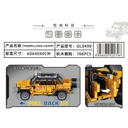 ZHEGAO QL0498 0498 non  XE ĐỊA HÌNH KÉO LÙI MÀU VÀNG bộ đồ chơi xếp lắp ráp ghép mô hình  Kỹ Thuật Công Nghệ Cao Mô Hình Phương Tiện 706 khối