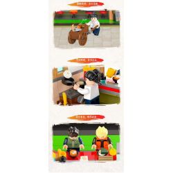 JAKI JK2361 2361 non  NHÀ HÀNG MÌ KAWAMACHI RAMEN NHẬT BẢN QUANG CẢNH ĐƯỜNG PHỐ bộ đồ chơi xếp lắp ráp ghép mô hình Modular Buildings Mô Hình Nhà Cửa