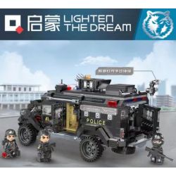 Enlighten 11020 Qman 11020 non  XE CẢNH SÁT ĐẶC BIỆT HỔ RĂNG KIẾM bộ đồ chơi xếp lắp ráp ghép mô hình City Thành Phố 1250 khối