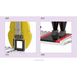 ZHEGAO 00340 non  NGHỆ SĨ GUITAR bộ đồ chơi xếp lắp ráp ghép mô hình GUITARIST 400 khối