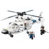 Enlighten 11019 Qman 11019 non  MÁY BAY TRỰC THĂNG TUẦN TRA SWAT bộ đồ chơi xếp lắp ráp ghép mô hình City Thành Phố 745 khối