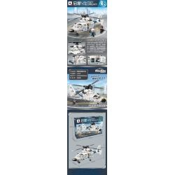 Enlighten 11019 Qman 11019 non  MÁY BAY TRỰC THĂNG TUẦN TRA SWAT bộ đồ chơi xếp lắp ráp ghép mô hình City Thành Phố 745 khối