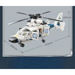 Enlighten 11019 Qman 11019 non  MÁY BAY TRỰC THĂNG TUẦN TRA SWAT bộ đồ chơi xếp lắp ráp ghép mô hình City Thành Phố 745 khối