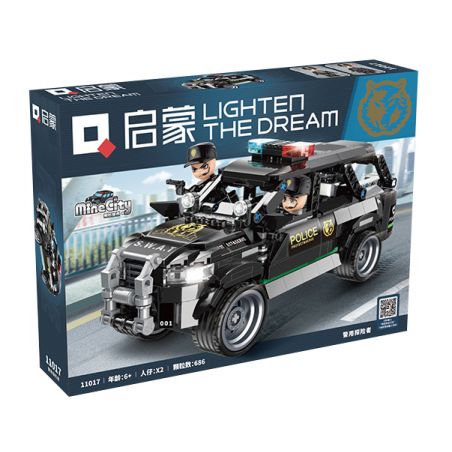 Enlighten 11017 Qman 11017 non  THÁM HIỂM CẢNH SÁT bộ đồ chơi xếp lắp ráp ghép mô hình City Thành Phố 395 khối