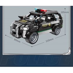 Enlighten 11017 Qman 11017 non  THÁM HIỂM CẢNH SÁT bộ đồ chơi xếp lắp ráp ghép mô hình City Thành Phố 395 khối