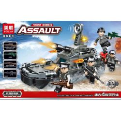 MEILIAN 98139 non  4 TỔ HỢP TÀU ĐỔ BỘ NÉM BOM HẠT NHÂN bộ đồ chơi xếp lắp ráp ghép mô hình 682 khối