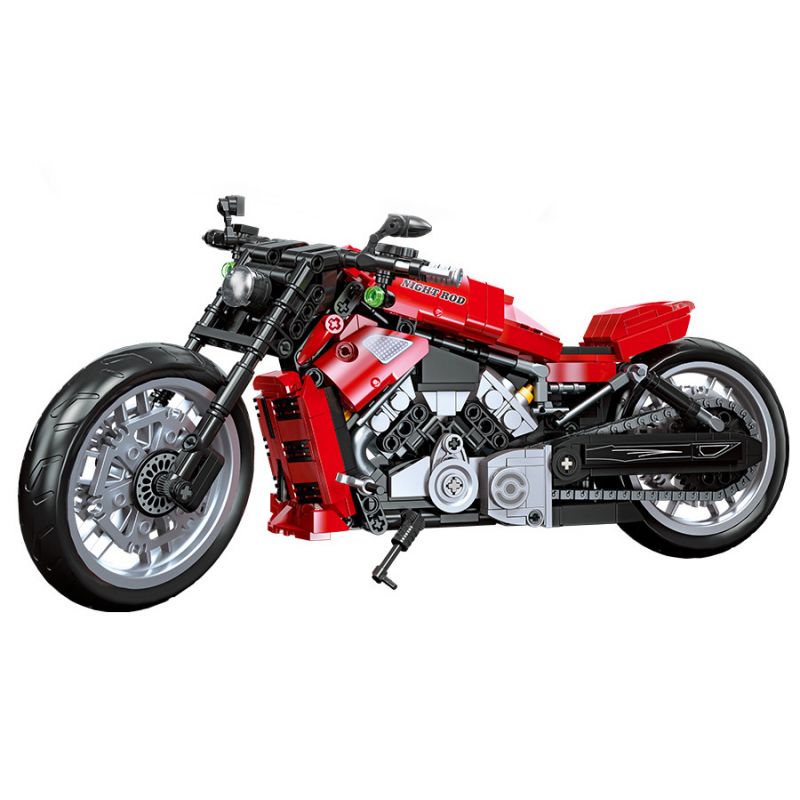 JIESTAR 91020 non  HARLEY DAVIDSON ĐÊM BÁNH LÁI bộ đồ chơi xếp lắp ráp ghép mô hình  NIGHT ROD Kỹ Thuật Công Nghệ Cao Mô Hình Phương Tiện 849 khối