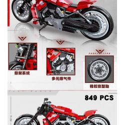 JIESTAR 91020 non  HARLEY DAVIDSON ĐÊM BÁNH LÁI bộ đồ chơi xếp lắp ráp ghép mô hình  NIGHT ROD Kỹ Thuật Công Nghệ Cao Mô Hình Phương Tiện 849 khối