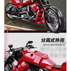 JIESTAR 91020 non  HARLEY DAVIDSON ĐÊM BÁNH LÁI bộ đồ chơi xếp lắp ráp ghép mô hình  NIGHT ROD Kỹ Thuật Công Nghệ Cao Mô Hình Phương Tiện 849 khối