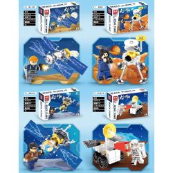 MEILIAN 98163 non  KHÁM PHÁ BẦU TRỜI ĐẦY SAO KHÔNG GIAN THẦN CHÂU 8 MẪU bộ đồ chơi xếp lắp ráp ghép mô hình Creator Sáng Tạo 443 khối