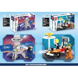 MEILIAN 98163 non  KHÁM PHÁ BẦU TRỜI ĐẦY SAO KHÔNG GIAN THẦN CHÂU 8 MẪU bộ đồ chơi xếp lắp ráp ghép mô hình Creator Sáng Tạo 443 khối