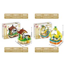 SEMBO 613114 non  YÊU TINH HÀI HƯỚC CÁ VOI INTERNET bộ đồ chơi xếp lắp ráp ghép mô hình 246 khối