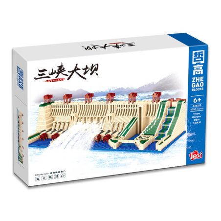 ZHEGAO LZ8213 8213 non  ĐẬP TAM HIỆP HỒ BẮC YICHANG bộ đồ chơi xếp lắp ráp ghép mô hình Buildings ANSHUN CORRIDOR BRIDGE 4050 khối