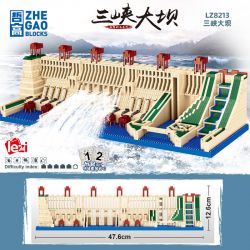 ZHEGAO LZ8213 8213 non  ĐẬP TAM HIỆP HỒ BẮC YICHANG bộ đồ chơi xếp lắp ráp ghép mô hình Buildings ANSHUN CORRIDOR BRIDGE 4050 khối
