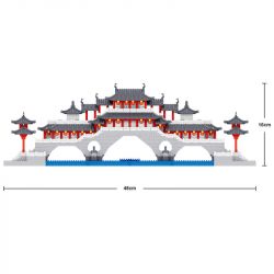 ZHEGAO LZ8234 8234 non  CHÙA CẦU AN THUẬN ??? THÀNH ĐÔ TỨ XUYÊN bộ đồ chơi xếp lắp ráp ghép mô hình Creator ANSHUN CORRIDOR BRIDGE Sáng Tạo 4503 khối