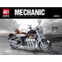 FAIR 9036 non  XE MÁY MÀU ĐEN bộ đồ chơi xếp lắp ráp ghép mô hình Motorcycle Motorbike Xe Hai Bánh 283 khối