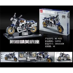 FAIR 9035 non  XE MÁY MÀU XANH bộ đồ chơi xếp lắp ráp ghép mô hình Motorcycle Motorbike Xe Hai Bánh 269 khối