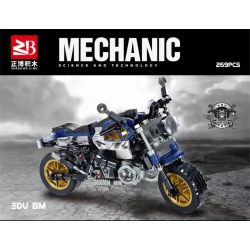 FAIR 9035 non  XE MÁY MÀU XANH bộ đồ chơi xếp lắp ráp ghép mô hình Motorcycle Motorbike Xe Hai Bánh 269 khối