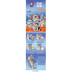 SEMBO 203320 non  CÓ CHUYỆN GÌ THẾ NÀY bộ đồ chơi xếp lắp ráp ghép mô hình Space Thám Hiểm Không Gian 284 khối