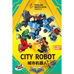 PanlosBrick 633074 Panlos Brick 633074 non  ROBOT THÀNH PHỐ 8 KẾT HỢP bộ đồ chơi xếp lắp ráp ghép mô hình City 732 khối